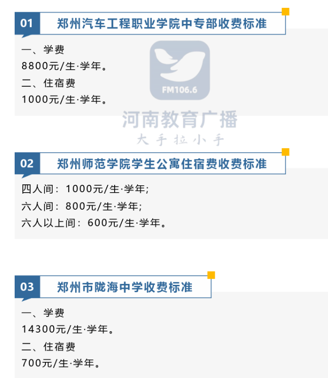 郑州：这34所学校，最新收费标准，批复！
