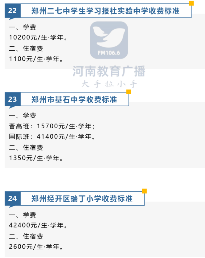 郑州：这34所学校，最新收费标准，批复！