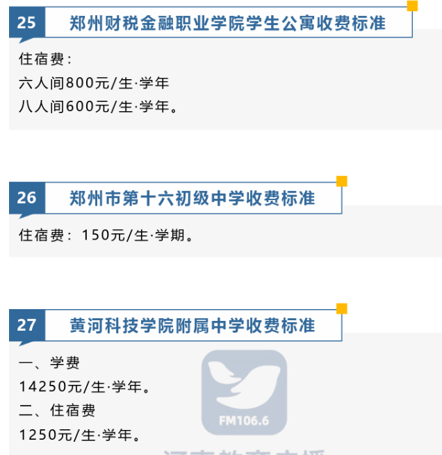 郑州：这34所学校，最新收费标准，批复！