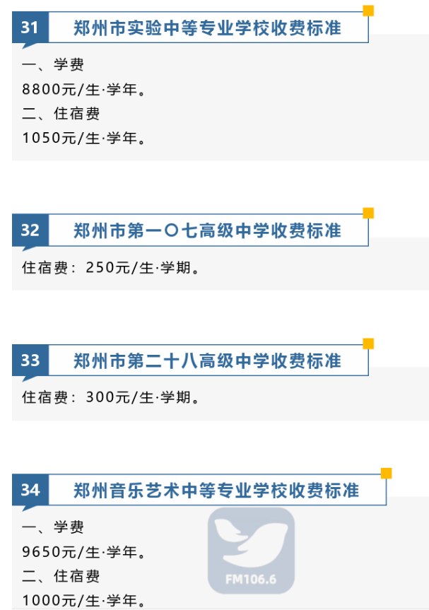 郑州：这34所学校，最新收费标准，批复！